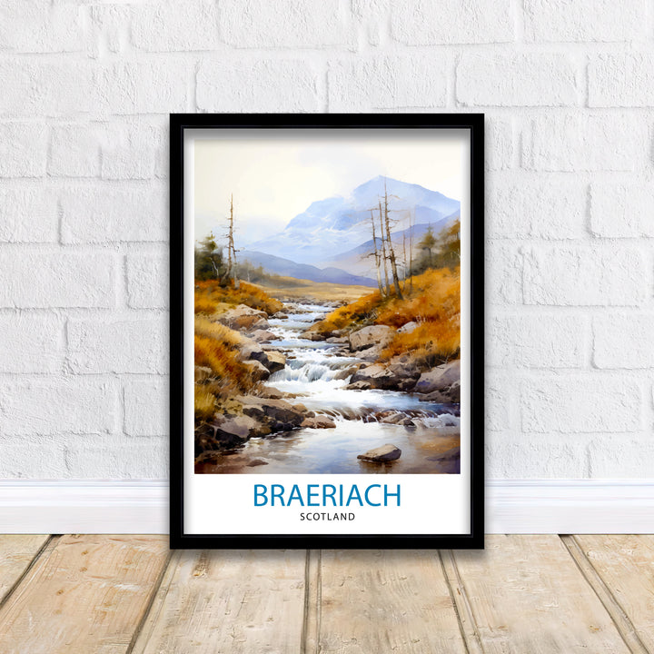 Braeriach Scotland Poster Cairngorms National Park Poster Scottish Mountain Art Braeriach Hiking Decor Highlands Nature Wall Art Walkers Gift