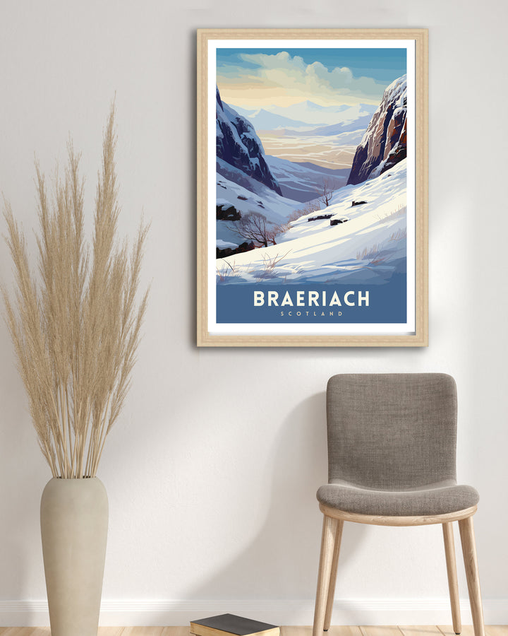 Braeriach Scotland Poster Cairngorms National Park Poster Scottish Mountain Art Braeriach Hiking Decor Highlands Nature Wall Art Walkers Gift