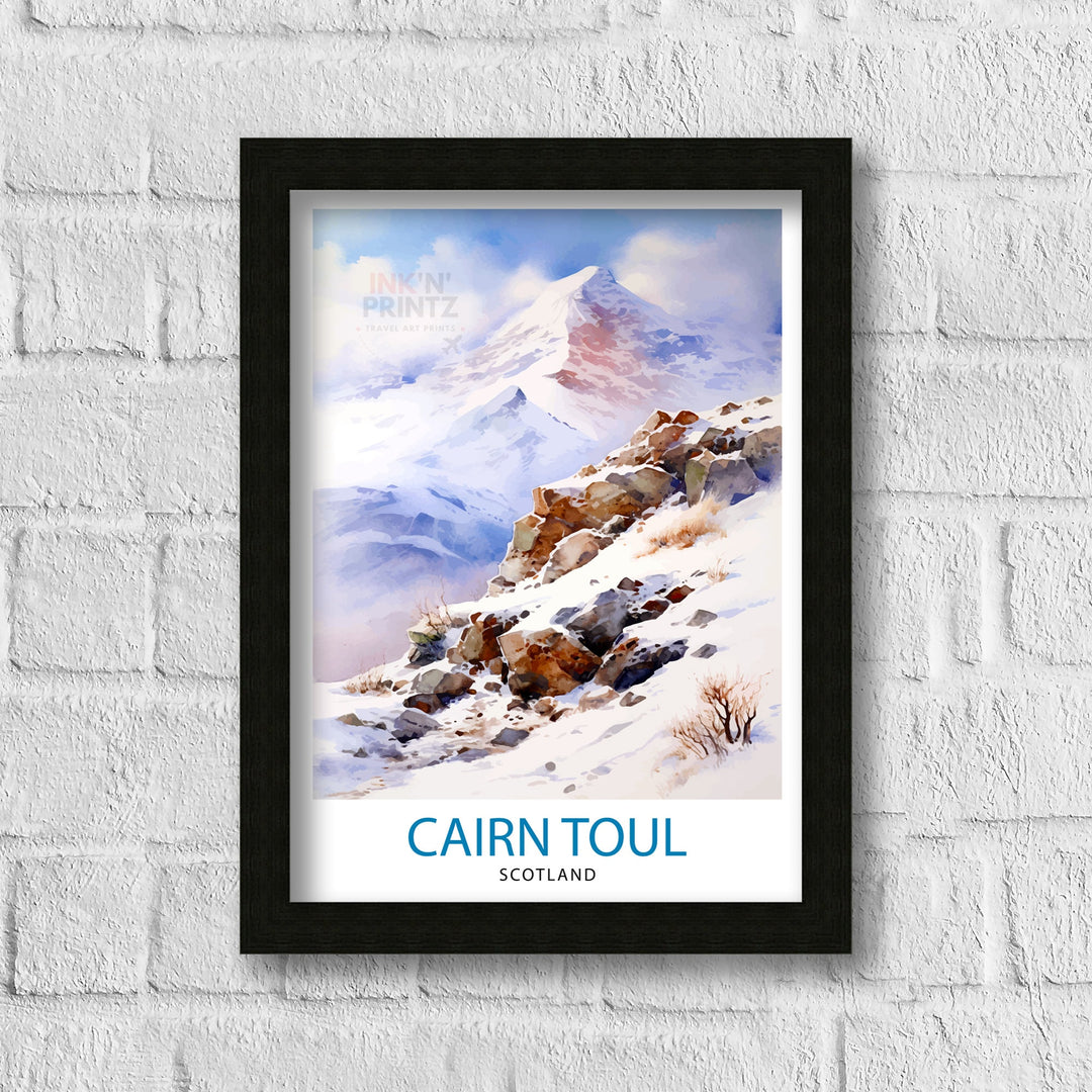 Cairn Toul Poster Scottish Munro Wall Art Cairngorms National Park Decor Highland Mountains Poster Scotland Hiking Enthusiasts Gift