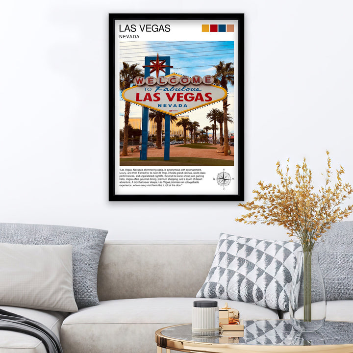 Las Vegas Travel Poster Las Vegas Wall Art Las Vegas Poster Las Vegas Illustration Las Vegas Nevada Travel Poster Las Vegas Souvenir