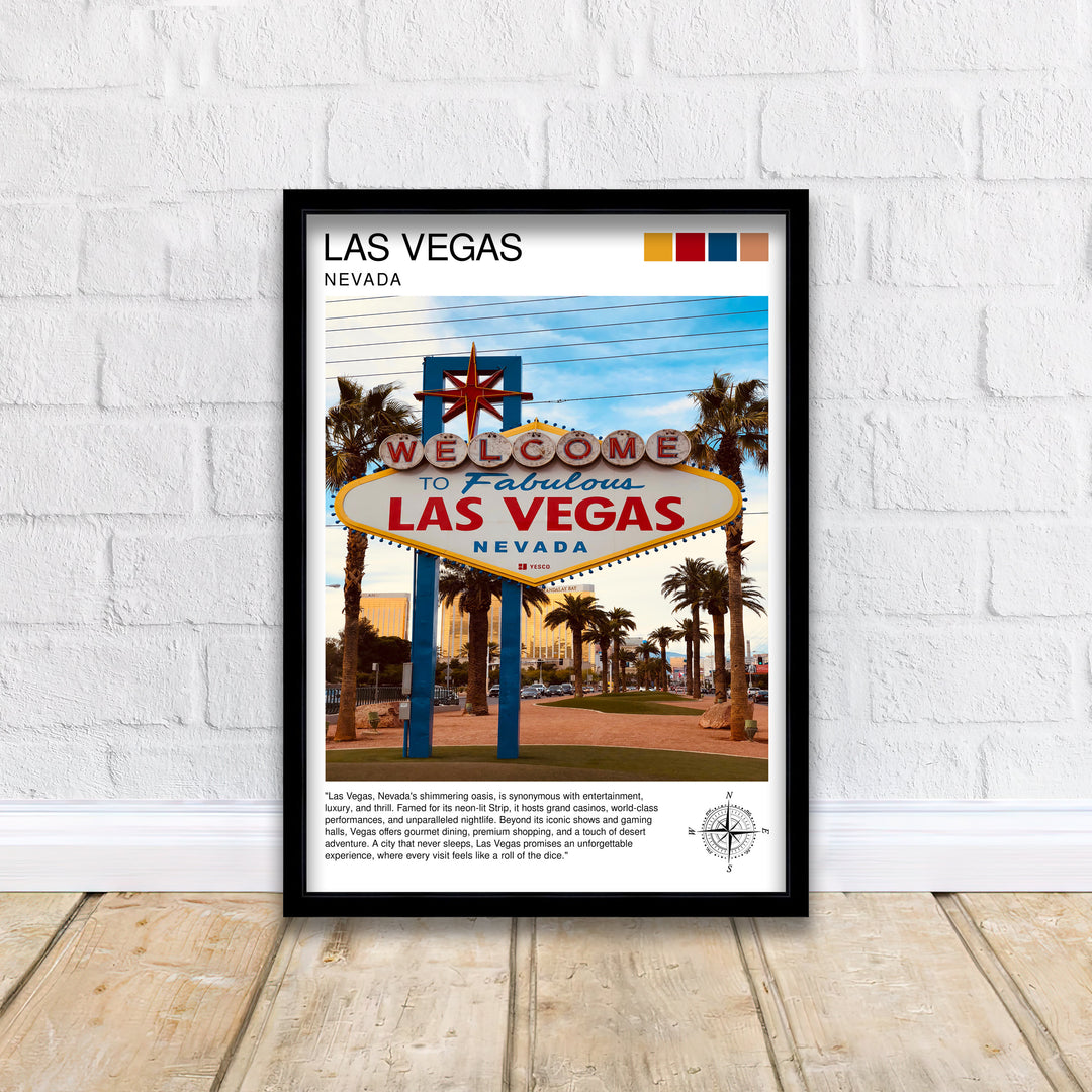 Las Vegas Travel Poster Las Vegas Wall Art Las Vegas Poster Las Vegas Illustration Las Vegas Nevada Travel Poster Las Vegas Souvenir