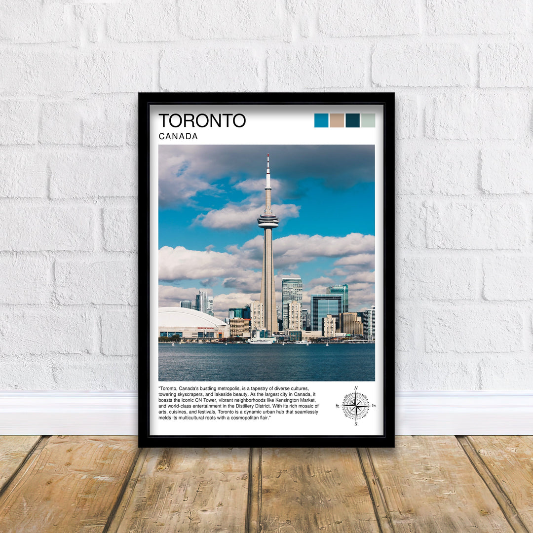 Toronto Canada Travel Poster Toronto Wall Art Canada Illustration Travel Poster Gift for Toronto Lover Canada Home Decor