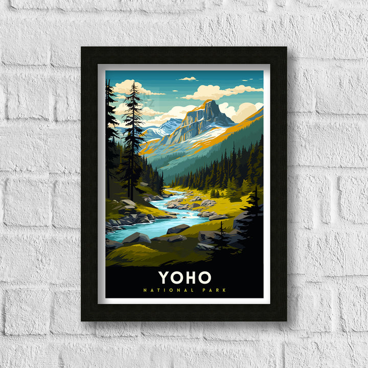 Yoho National Park Poster Canadian Rockies Art Yoho Landscape Poster British Columbia Wall Art Nature Travel Decor Wilderness Gift