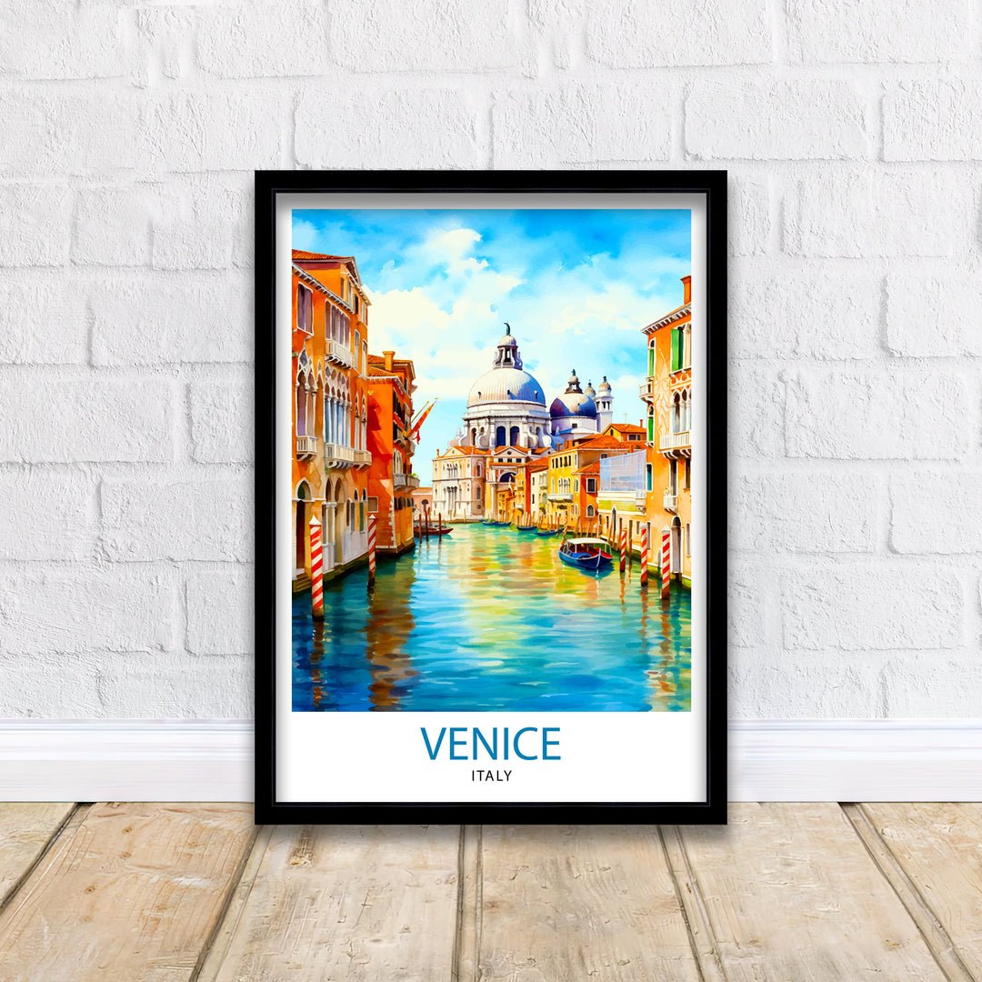 Venice Travel Poster Venice Wall Decor Venice Home Living Decor Venice Italy City Poster Capital City Venice Canal Poster Venice Illustration
