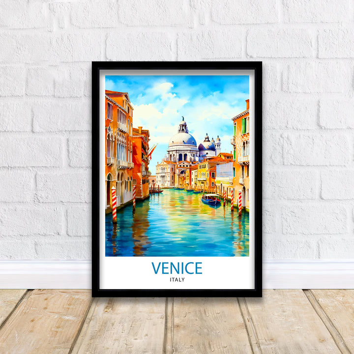 Venice Travel Poster Venice Wall Decor Venice Home Living Decor Venice Italy City Poster Capital City Venice Canal Poster Venice Illustration