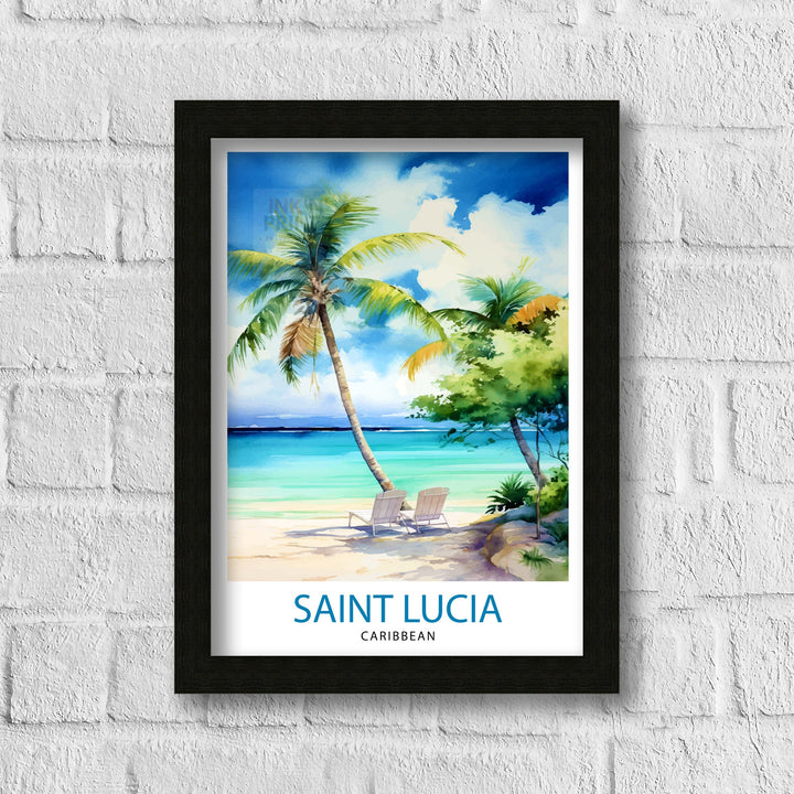 St Lucia Travel Poster | Caribbean