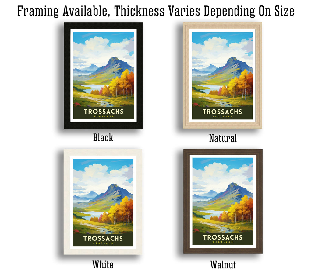 Trossachs Travel Poster Trossachs Wall Art Scotland Travel Poster Trossachs Home Decor Trossachs Landscape Illustration