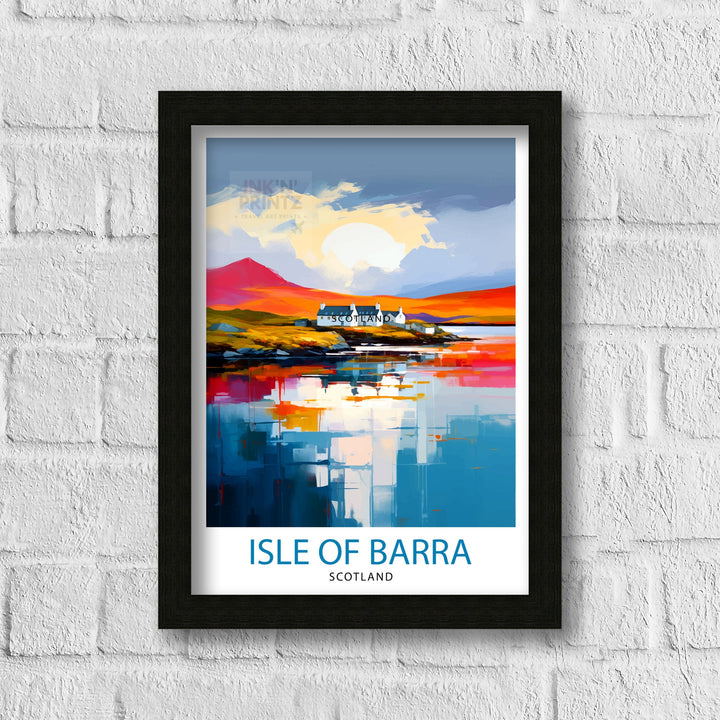 Isle of Barra Travel Poster Barra Wall Decor Barra Home Living Decor Barra Illustration Travel Poster Gift For Barra Barra Home Decor