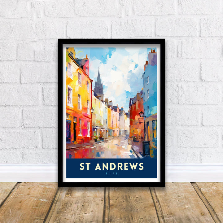 St Andrews Fife Travel Poster St Andrews Wall Decor St Andrews Poster Scotland Travel Posters St Andrews Art Poster St Andrews Illustration