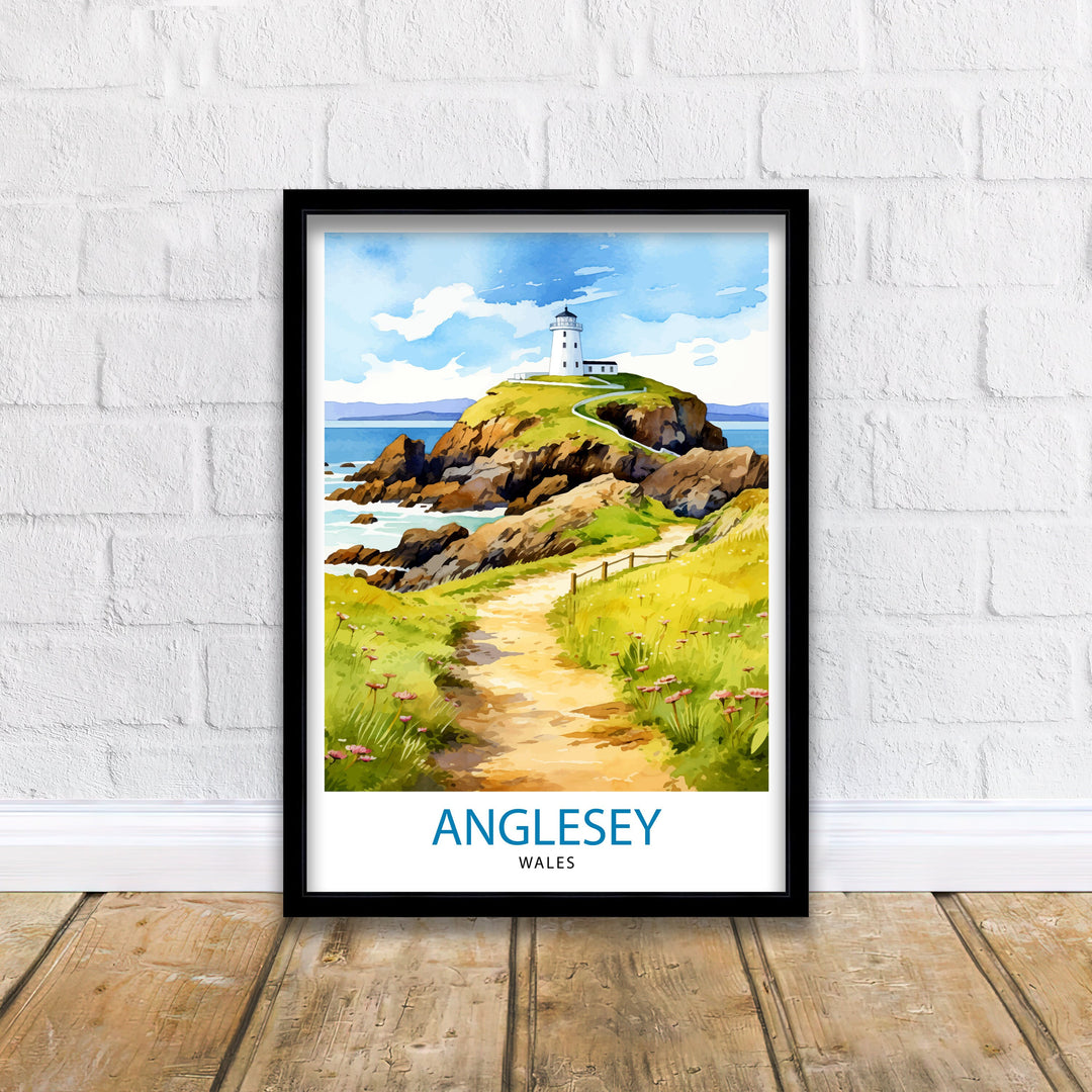 Anglesey Wales Travel Poster Anglesey Wall Decor Anglesey Poster Wales Travel Posters Anglesey Art Poster Anglesey Illustration