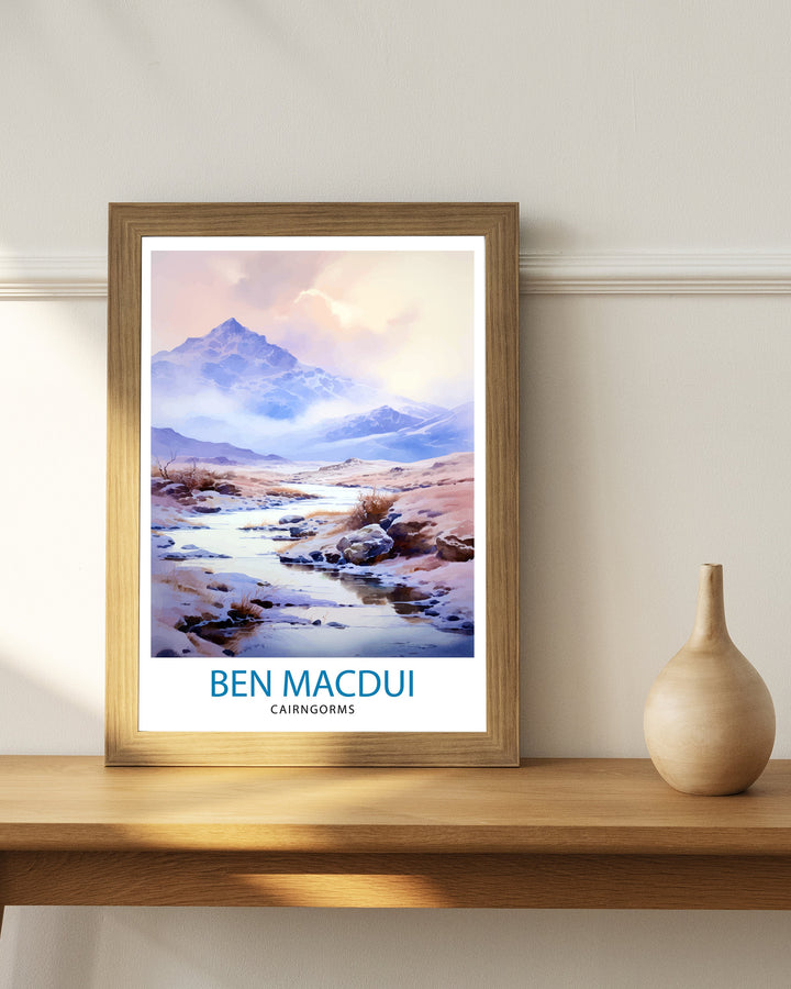 Ben Macdui Poster Cairngorms National Park Poster Scottish Highlands Decor Ben Macdui Summit Artwork Mountain Landscape Hiking Scotland Gift