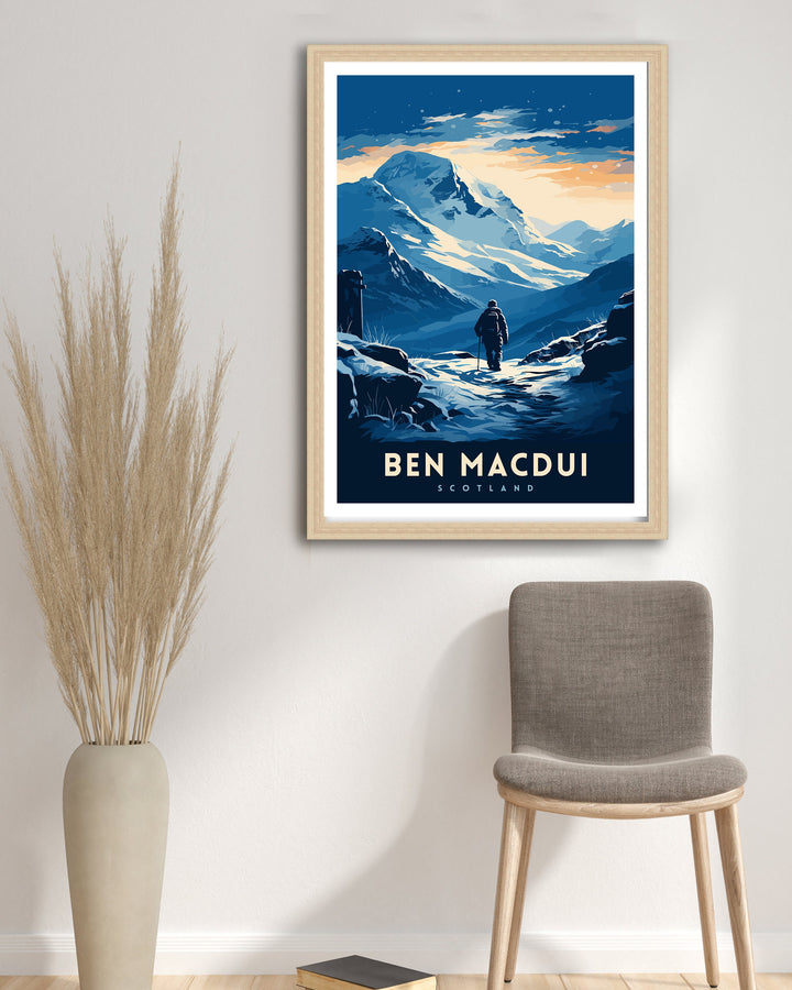 Ben Macdui Poster Cairngorms National Park Poster Scottish Highlands Decor Ben Macdui Summit Artwork Mountain Landscape Hiking Scotland Gift