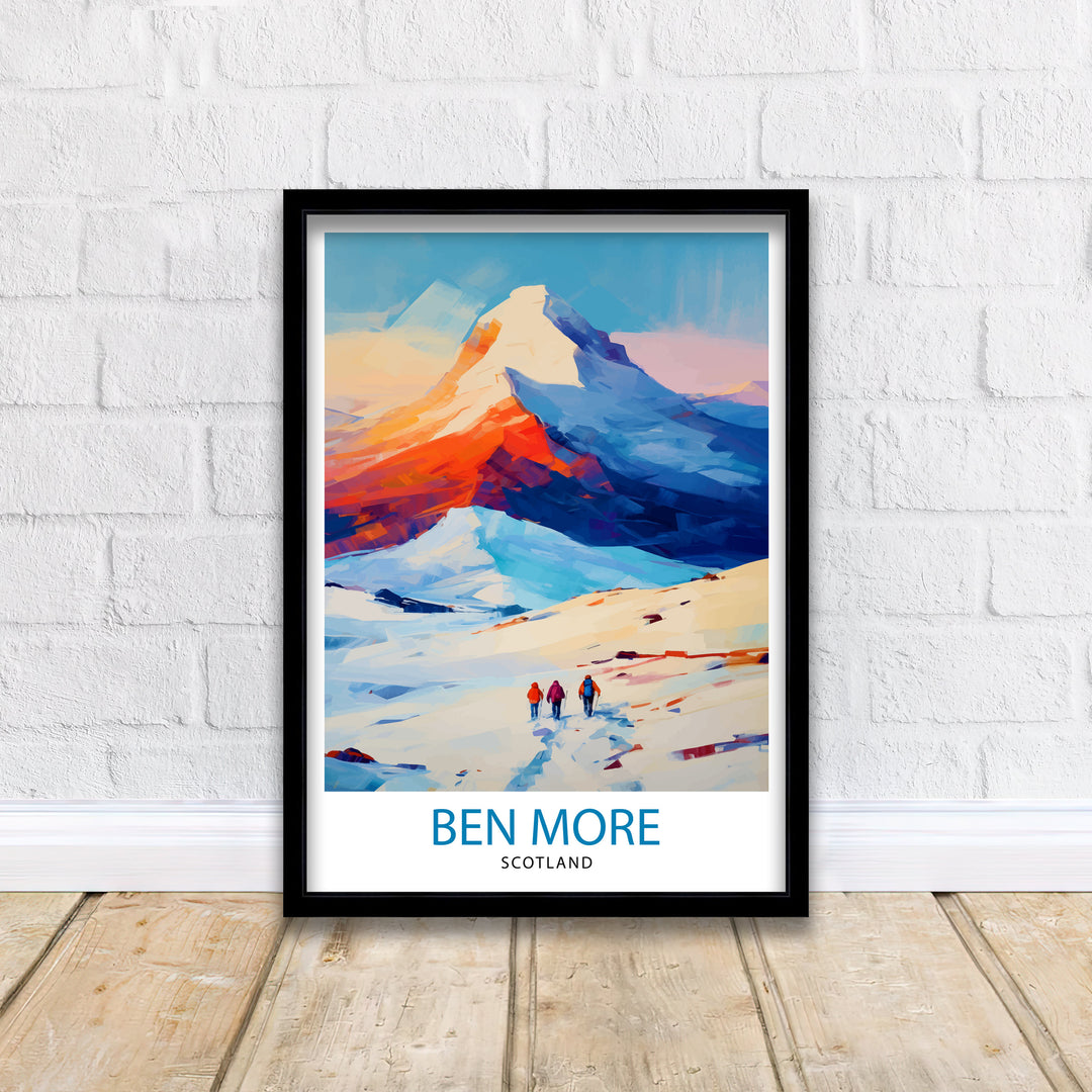 Ben More Scotland Poster Crianlarich Munro Poster Scottish Mountain Art Ben More Hiking Decor Highland Landscape Wall Art Walkers Gift