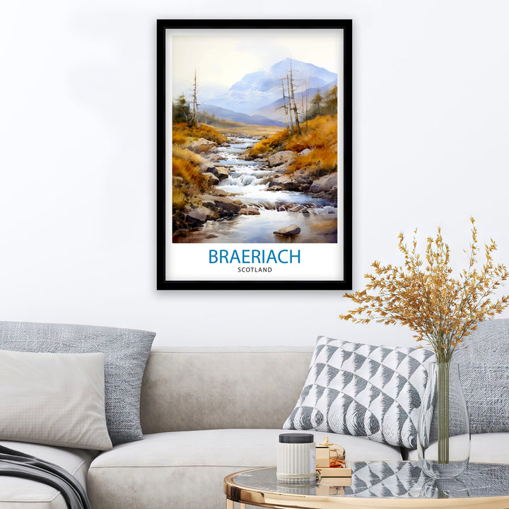 Braeriach Scotland Poster Cairngorms National Park Poster Scottish Mountain Art Braeriach Hiking Decor Highlands Nature Wall Art Walkers Gift