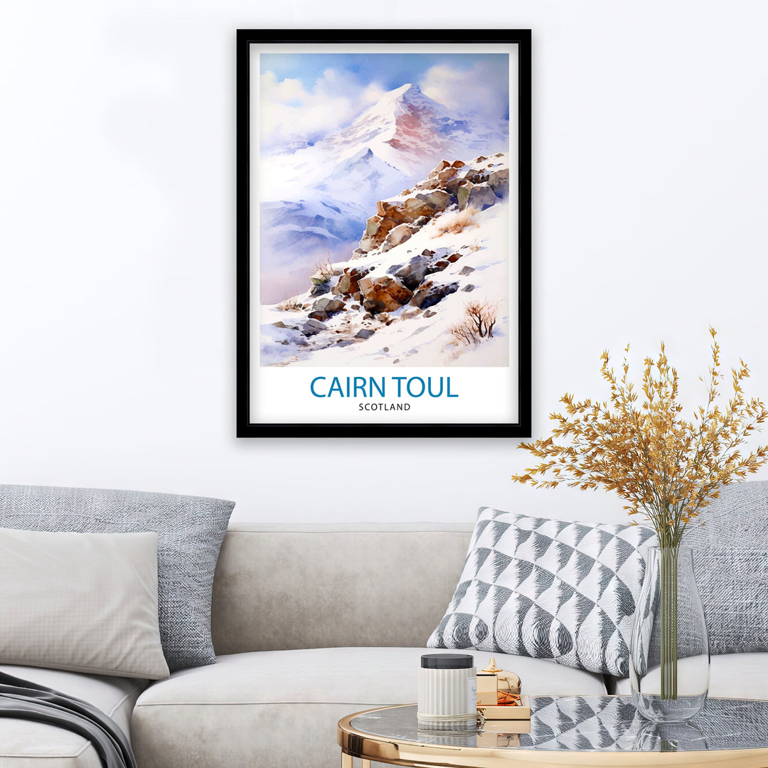 Cairn Toul Poster Scottish Munro Wall Art Cairngorms National Park Decor Highland Mountains Poster Scotland Hiking Enthusiasts Gift