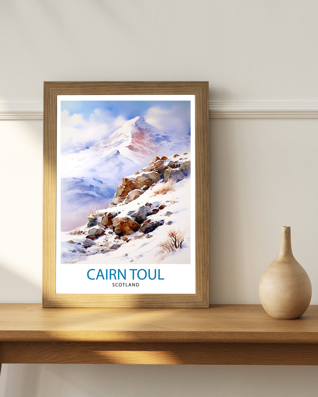 Cairn Toul Poster Scottish Munro Wall Art Cairngorms National Park Decor Highland Mountains Poster Scotland Hiking Enthusiasts Gift