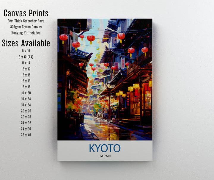 Kyoto Japan Travel Print Kyoto Wall Decor Kyoto Poster Japan Travel Prints Kyoto Art Print Kyoto Illustration Kyoto Wall Art