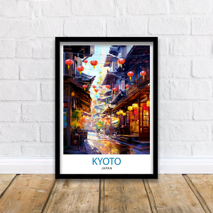 Kyoto Japan Travel Print Kyoto Wall Decor Kyoto Poster Japan Travel Prints Kyoto Art Print Kyoto Illustration Kyoto Wall Art