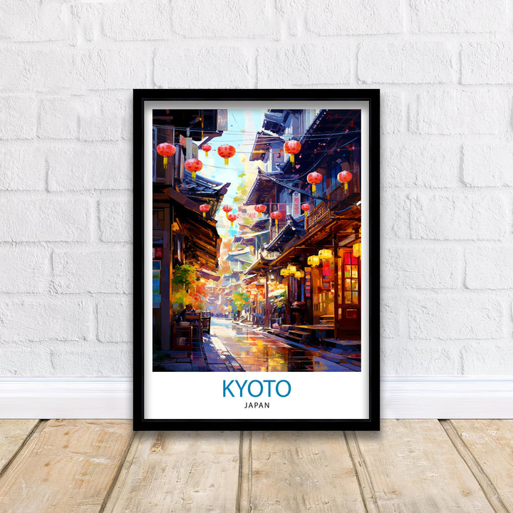 Kyoto Japan Travel Print Kyoto Wall Decor Kyoto Poster Japan Travel Prints Kyoto Art Print Kyoto Illustration Kyoto Wall Art