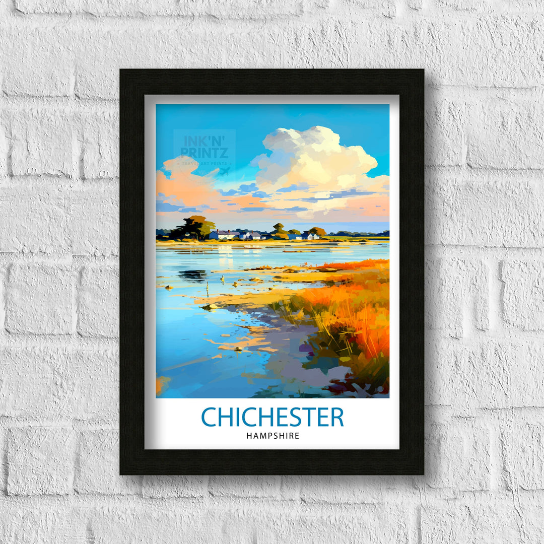 Chichester Harbour Travel Poster Chichester Harbour Wall Decor Chichester Harbour Poster Coastal Travel Posters Chichester Harbour Art Poster