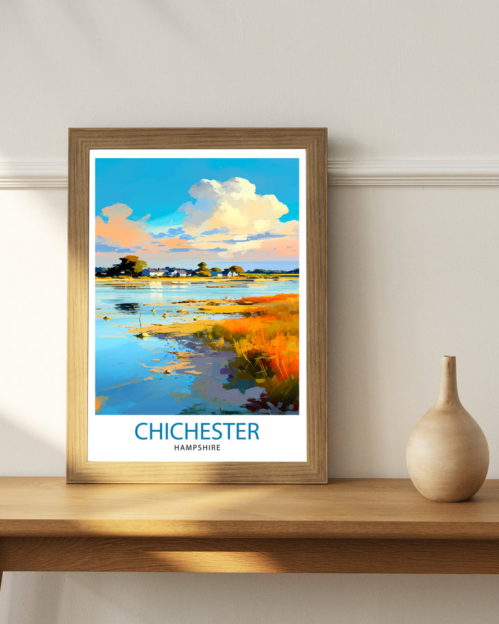 Chichester Harbour Travel Poster Chichester Harbour Wall Decor Chichester Harbour Poster Coastal Travel Posters Chichester Harbour Art Poster