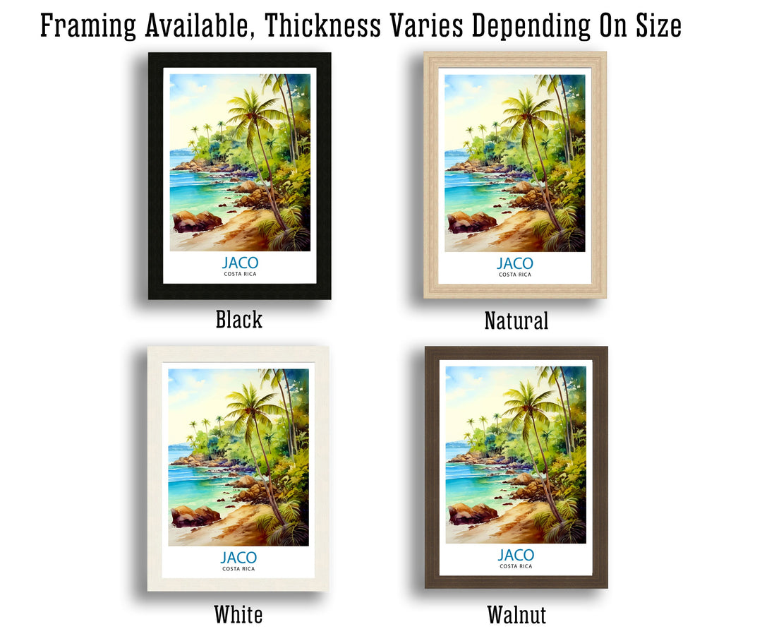 Jaco Costa Rica Poster Surf Paradise Art Tropical Beach Wall Art Jaco Beach Poster Costa Rican Coast Decor Pura Vida Lifestyle Illustration