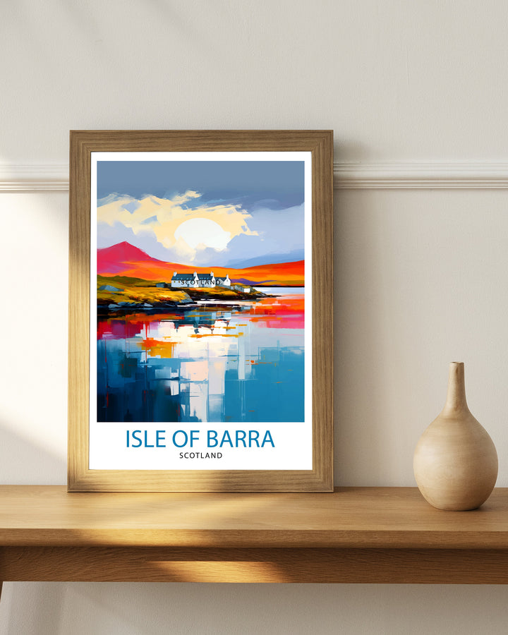 Isle of Barra Travel Poster Barra Wall Decor Barra Home Living Decor Barra Illustration Travel Poster Gift For Barra Barra Home Decor