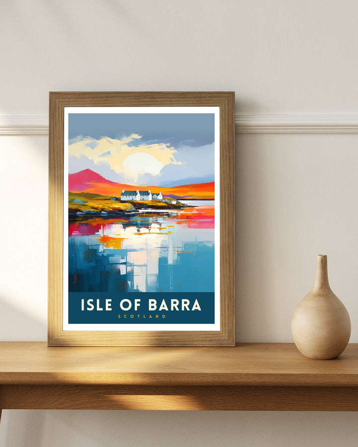 Isle of Barra Travel Poster Barra Wall Decor Barra Home Living Decor Barra Illustration Travel Poster Gift For Barra Barra Home Decor