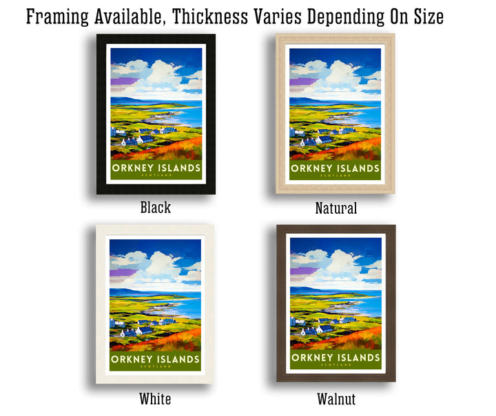 Orkney Islands Travel Poster Orkney Wall Art Scotland Poster Orkney Illustration Travel Gift for Scotland Orkney Home Decor