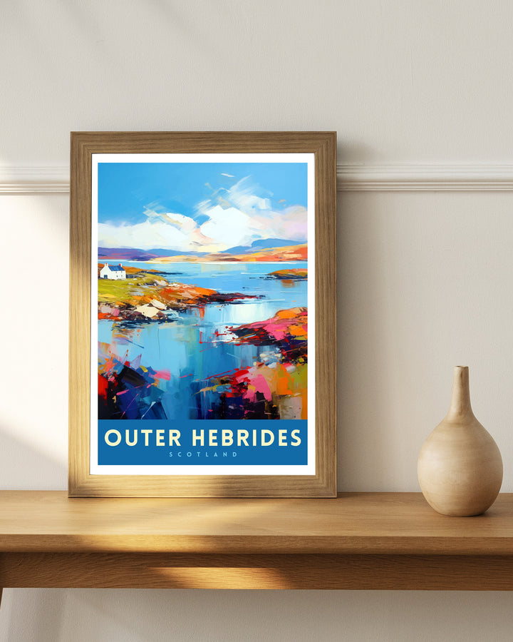 Outer Hebrides Travel Poster Hebrides Wall Decor Hebrides Home Living Decor Hebrides Illustration Travel Poster Gift for Hebrides