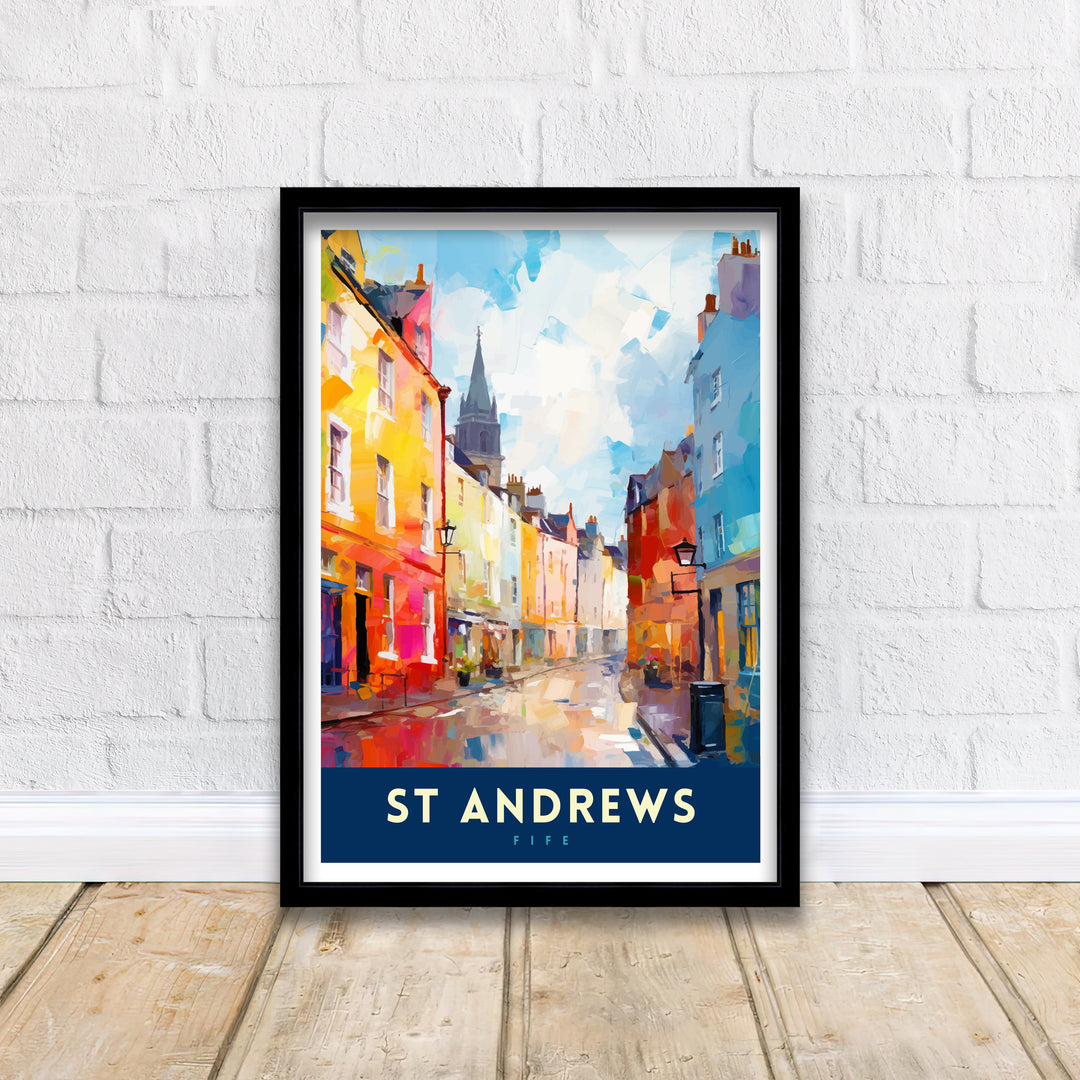 St Andrews Fife Travel Poster St Andrews Wall Decor St Andrews Poster Scotland Travel Posters St Andrews Art Poster St Andrews Illustration