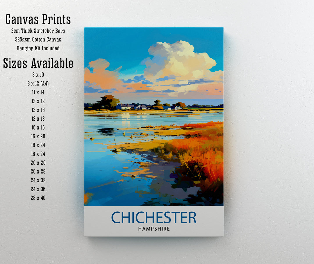 Chichester Harbour Travel Poster Chichester Harbour Wall Decor Chichester Harbour Poster Coastal Travel Posters Chichester Harbour Art Poster