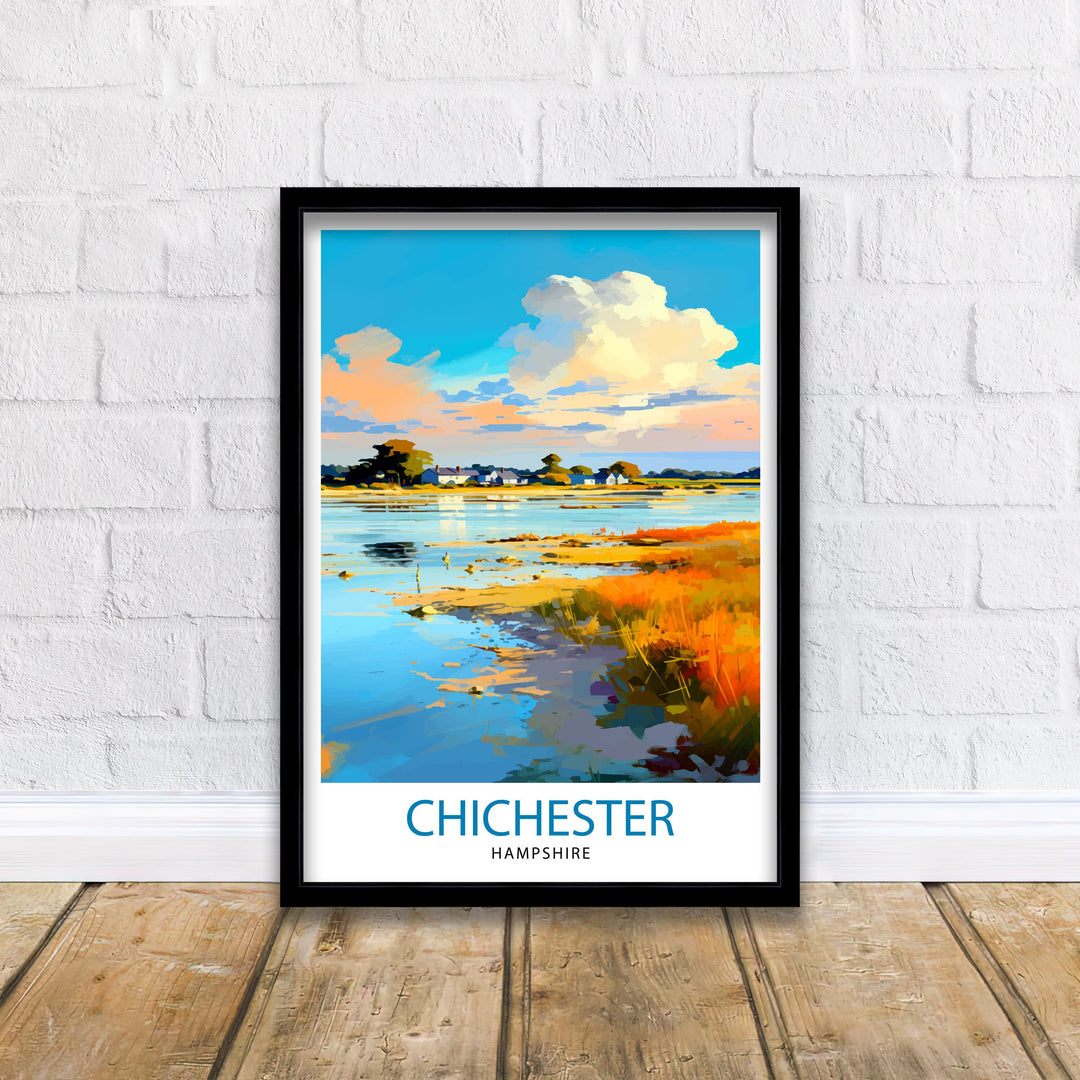 Chichester Harbour Travel Poster Chichester Harbour Wall Decor Chichester Harbour Poster Coastal Travel Posters Chichester Harbour Art Poster