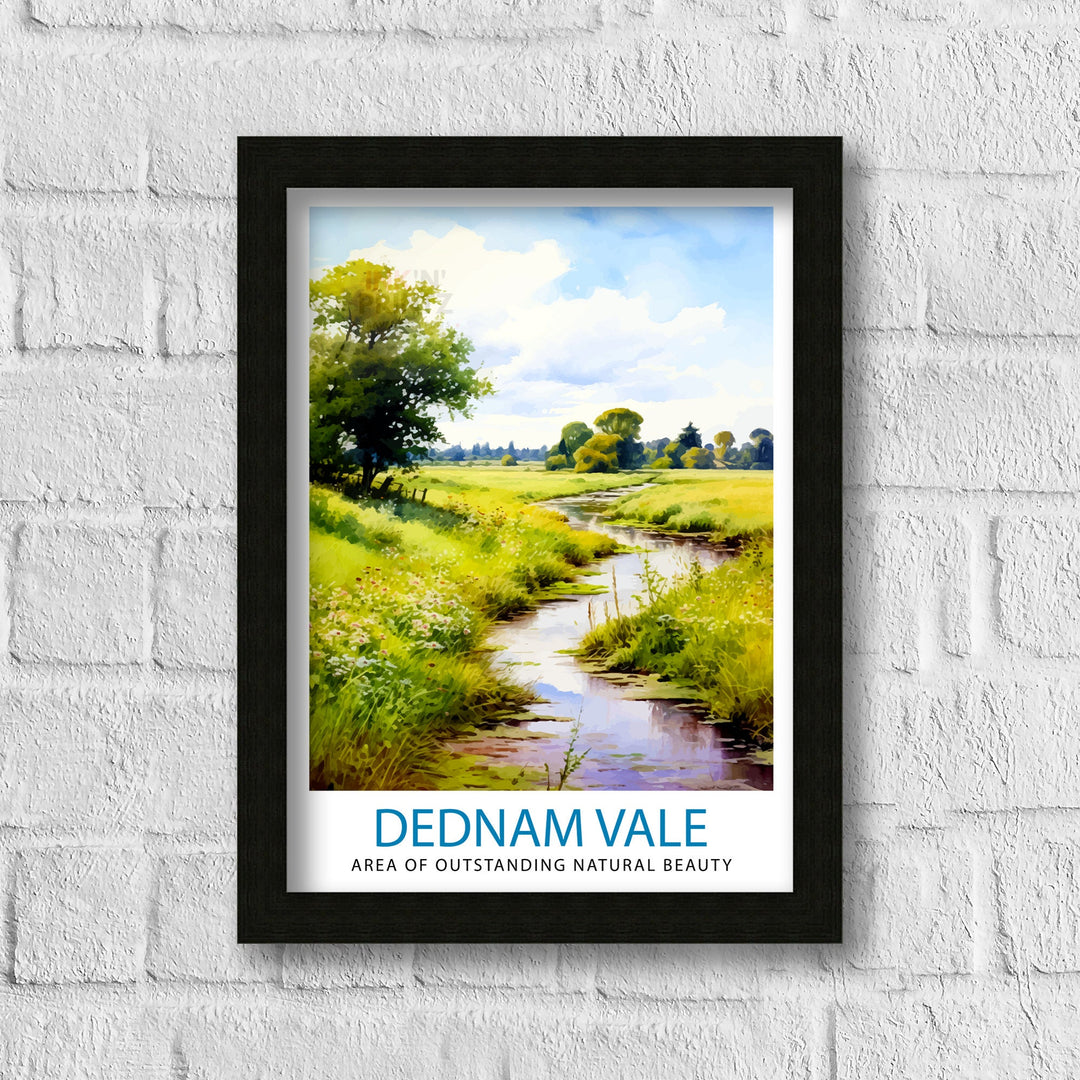 Dedham Vale AONB Print English Countryside Art Constable Country Poster Suffolk Essex Landscape Wall Decor British Nature Illustration Rural