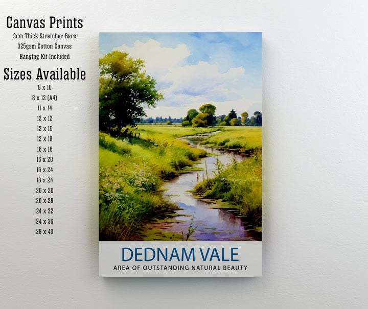 Dedham Vale AONB Print English Countryside Art Constable Country Poster Suffolk Essex Landscape Wall Decor British Nature Illustration Rural