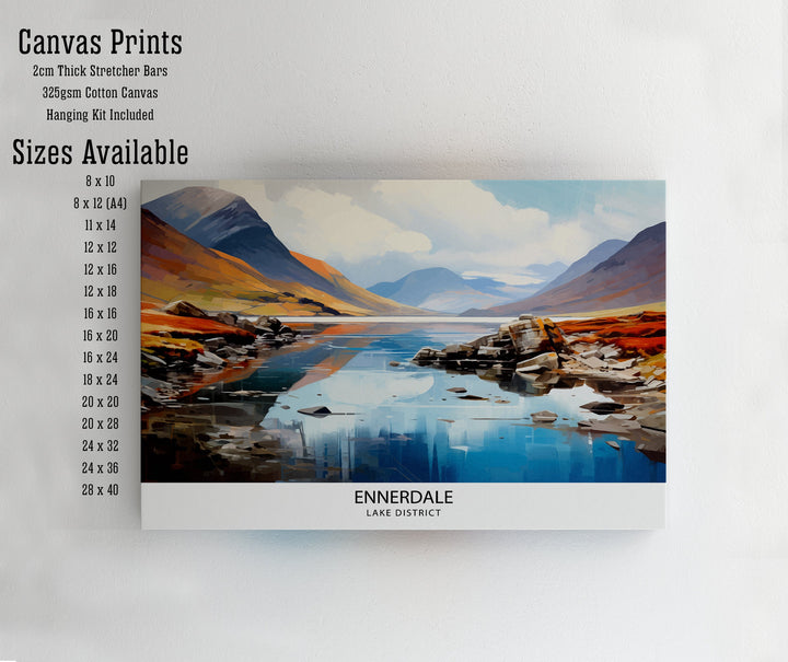 Ennerdale Water Lake District Travel Print Lake District Wall Decor Lake District Home Living Decor Ennerdale Water Illustration Travel