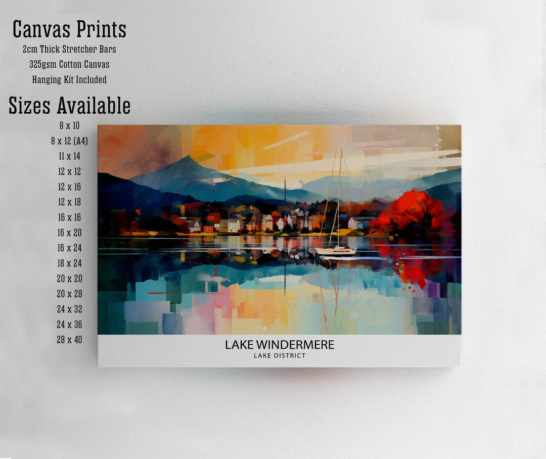 Lake Windermere Travel Print | Lake District Print | Lake District Art | Lake District Poster | The Lake District | Travel Print