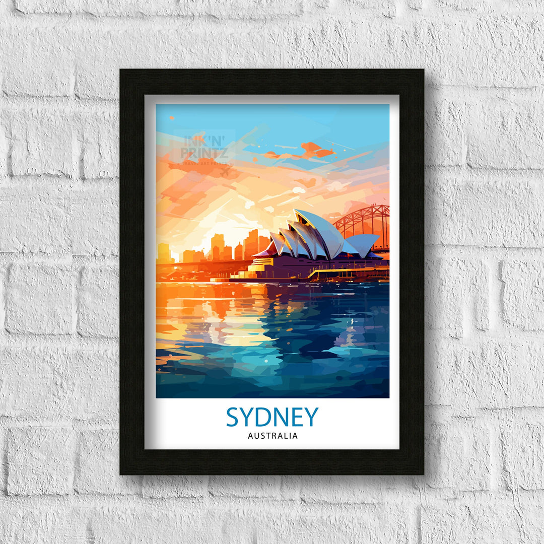 Sydney Australia Travel Print Sydney Wall Decor Sydney Poster Australia Travel Prints Sydney Art Print Sydney Illustration Sydney Wall Art