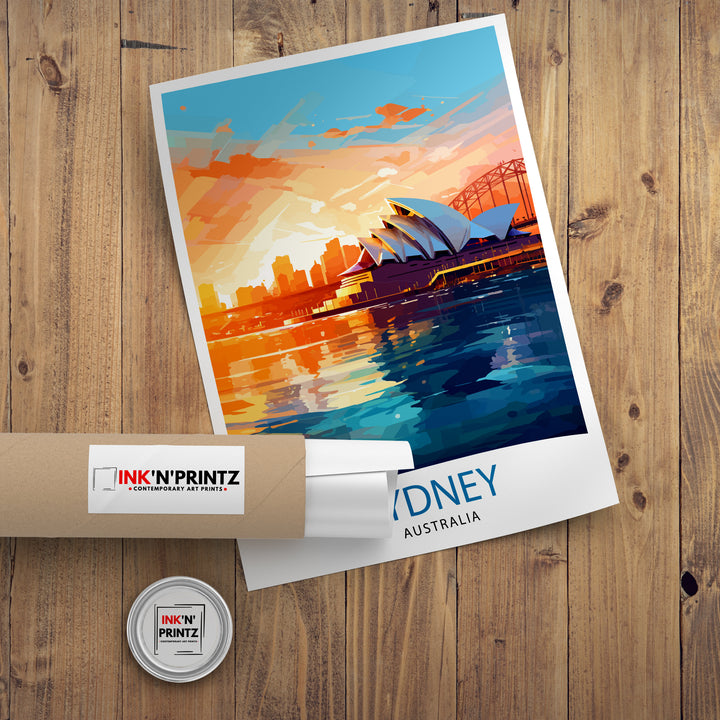 Sydney Australia Travel Print Sydney Wall Decor Sydney Poster Australia Travel Prints Sydney Art Print Sydney Illustration Sydney Wall Art