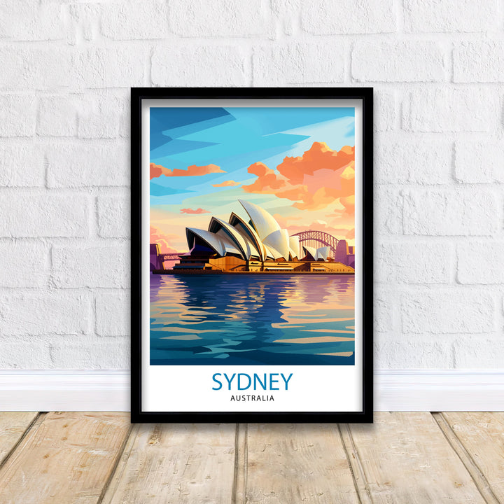 Sydney Australia Travel Print Sydney Wall Decor Sydney Home Living Decor Sydney Illustration Travel Poster Gift For Sydney Australia Home