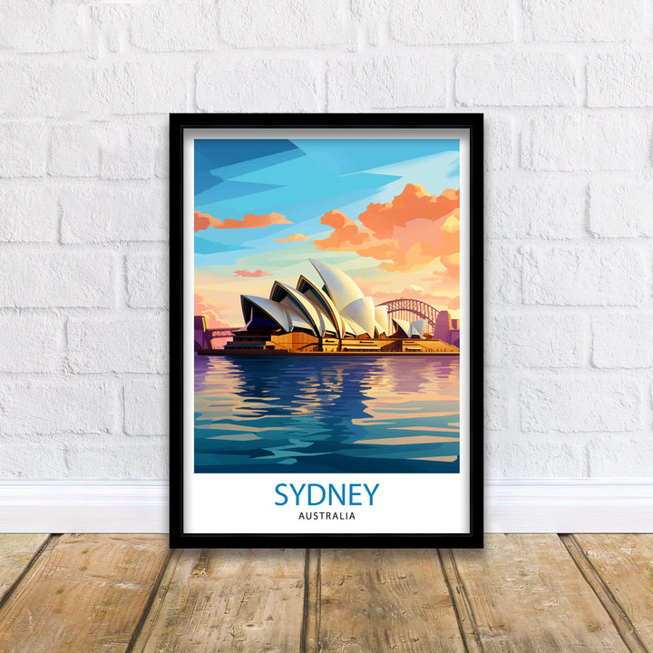 Sydney Australia Travel Print Sydney Wall Decor Sydney Home Living Decor Sydney Illustration Travel Poster Gift For Sydney Australia Home