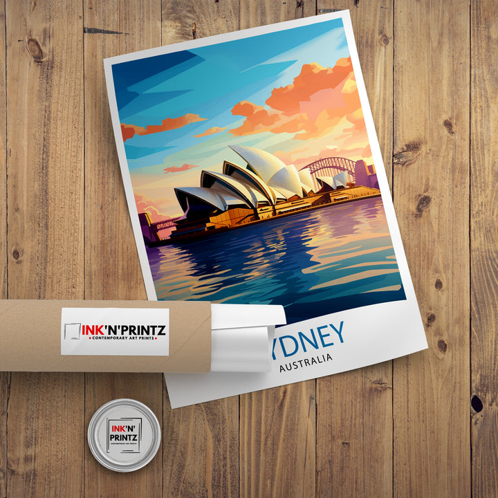 Sydney Australia Travel Print Sydney Wall Decor Sydney Home Living Decor Sydney Illustration Travel Poster Gift For Sydney Australia Home