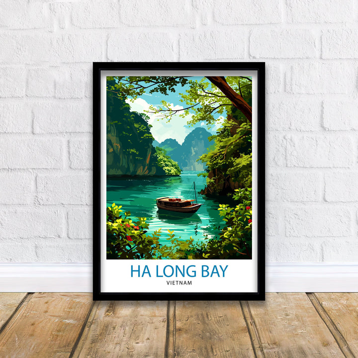 Ha Long Bay Vietnam Travel Print Ha Long Wall Decor Ha Long Poster Vietnam Travel Prints Ha Long Art Print Ha Long Illustration Ha Long Wall