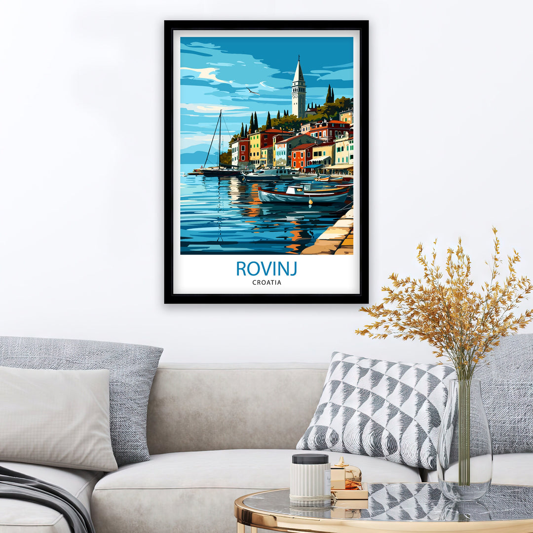 Rovinj Croatia Travel Poster Rovinj Wall Art Rovinj Home Decor Croatia Travel Poster Rovinj Illustration Gift for Croatia Travel Rovinj Art