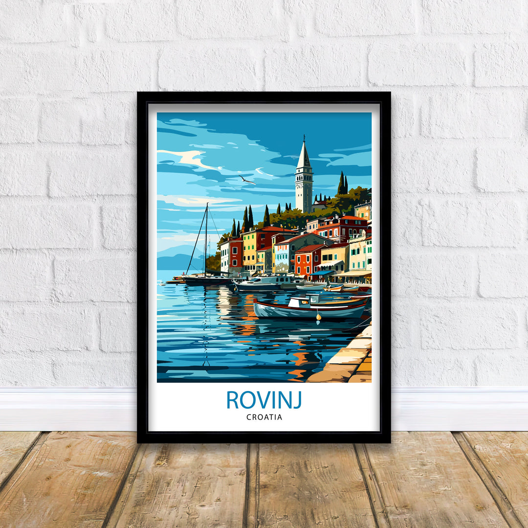 Rovinj Croatia Travel Poster Rovinj Wall Art Rovinj Home Decor Croatia Travel Poster Rovinj Illustration Gift for Croatia Travel Rovinj Art