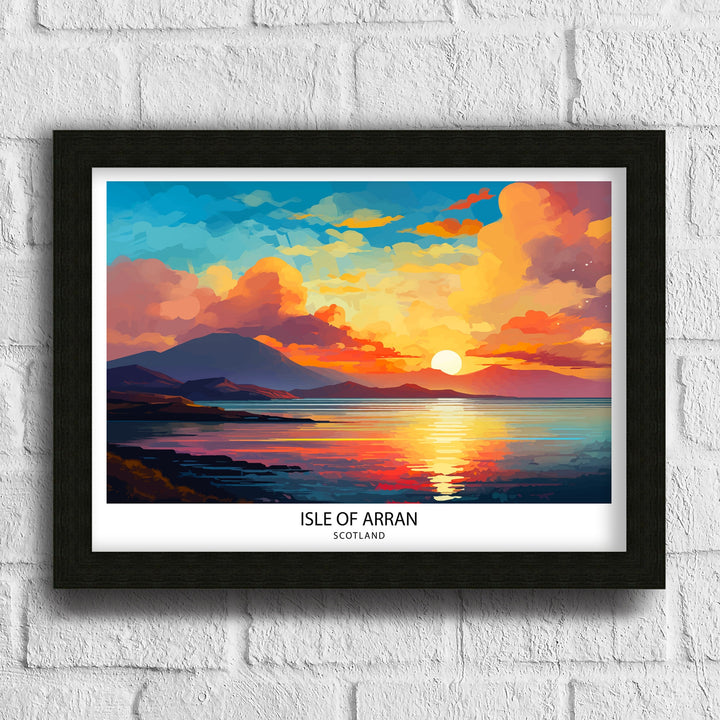 Isle of Arran Scotland Travel Poster Arran Wall Decor Arran Home Living Decor Arran Scotland Illustration Travel Poster Gift for Arran