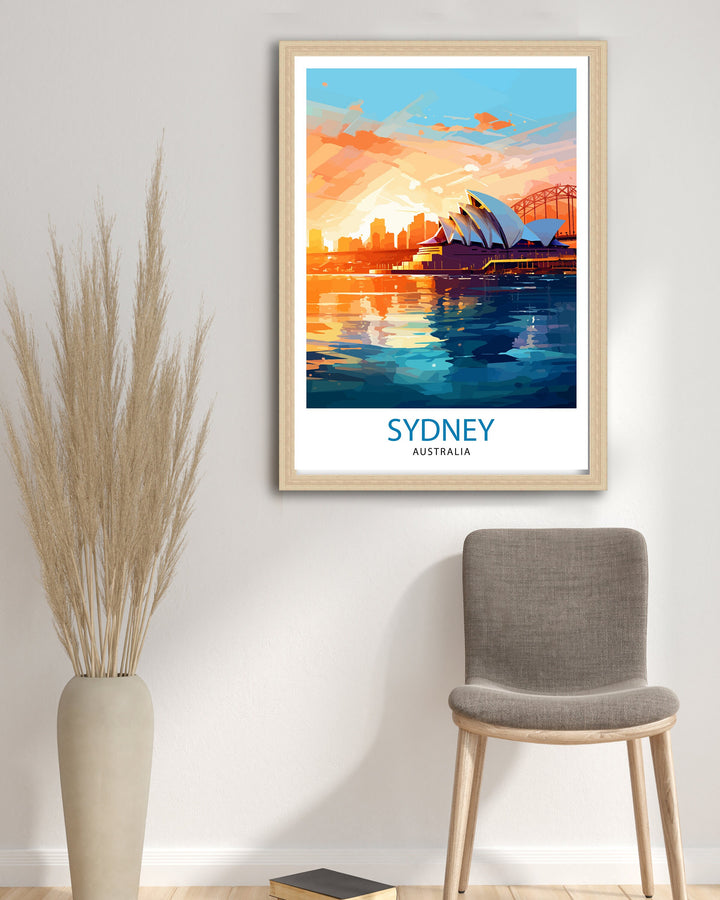 Sydney Australia Travel Print Sydney Wall Decor Sydney Poster Australia Travel Prints Sydney Art Print Sydney Illustration Sydney Wall Art