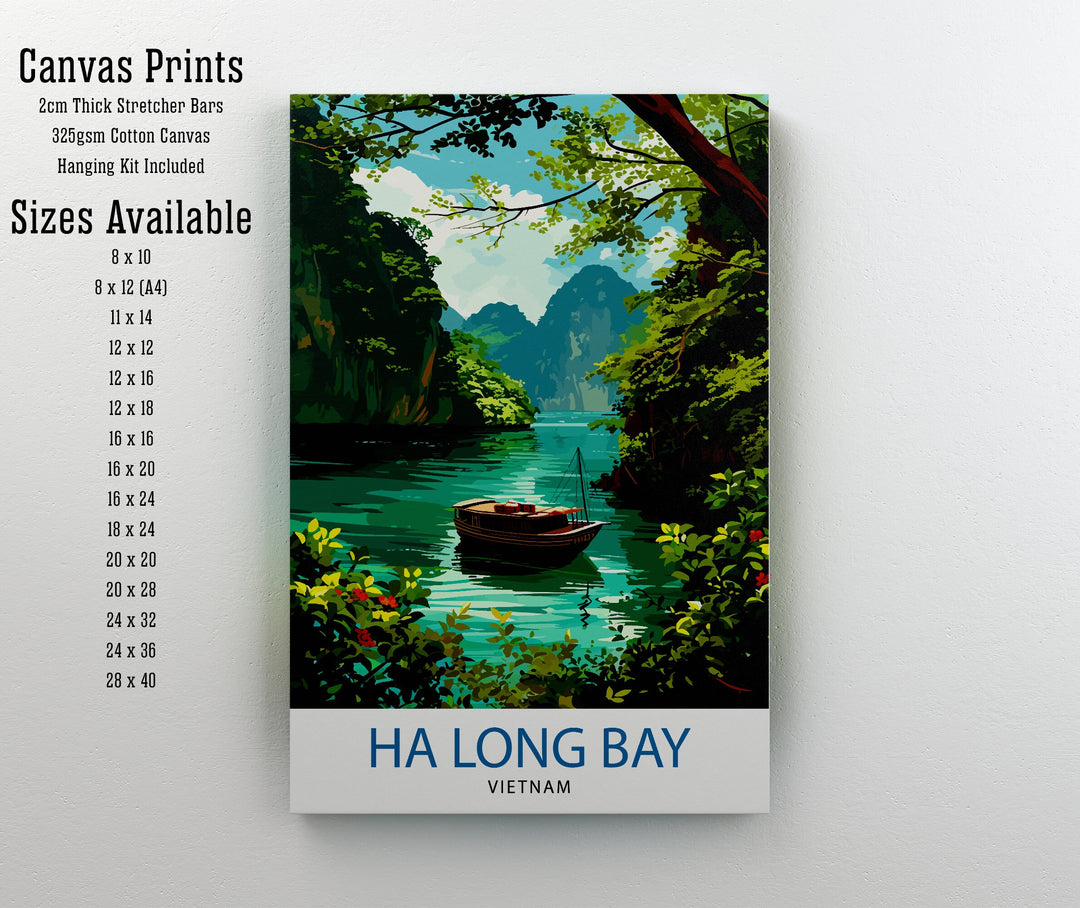 Ha Long Bay Vietnam Travel Print Ha Long Wall Decor Ha Long Poster Vietnam Travel Prints Ha Long Art Print Ha Long Illustration Ha Long Wall