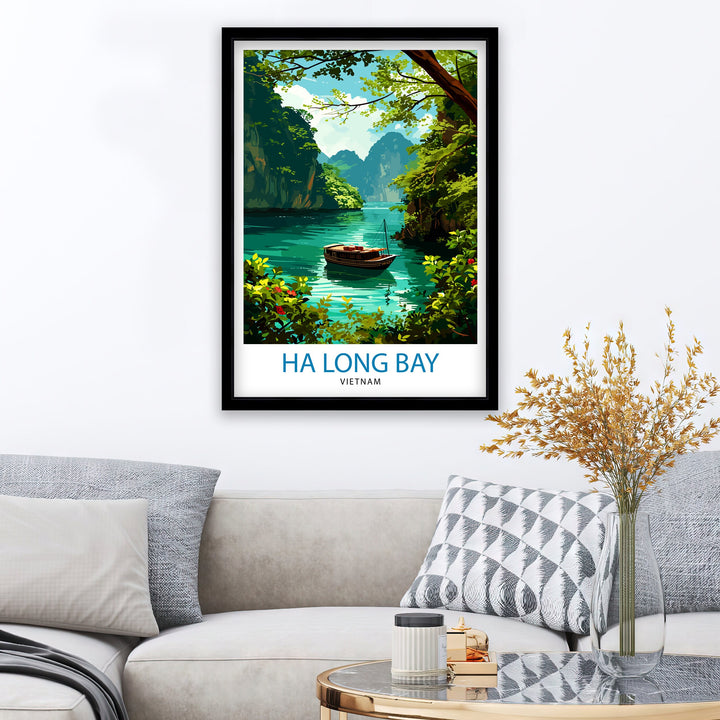 Ha Long Bay Vietnam Travel Print Ha Long Wall Decor Ha Long Poster Vietnam Travel Prints Ha Long Art Print Ha Long Illustration Ha Long Wall