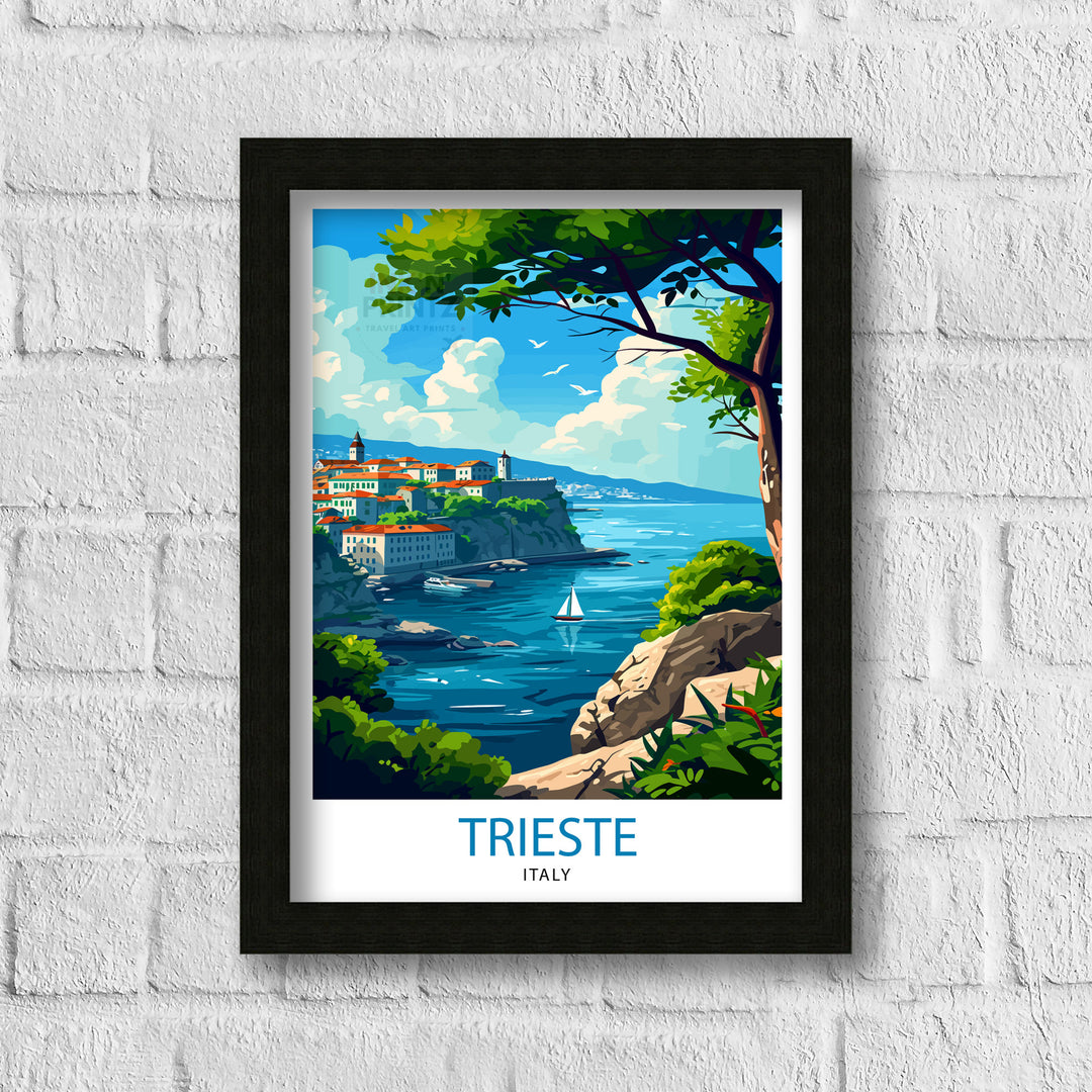 Trieste Italy Travel Print Trieste Wall Art Trieste Home Decor Italy Travel Poster Trieste Illustration Trieste Gift